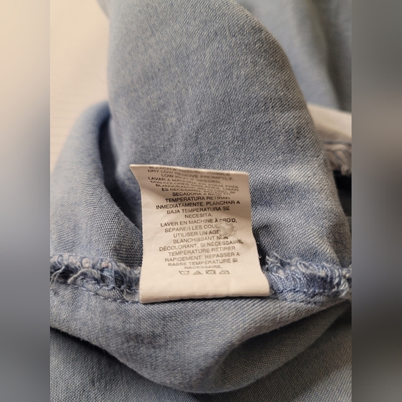 Thread and Supply Stars Button Front Shirt Dress sz L - Picture 8 of 9